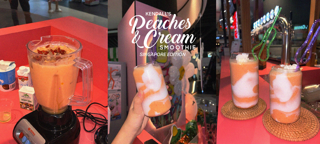 recreating erewhon smoothies in singapore: peaches and cream